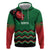 Kenya Cricket Custom Hoodie Green Lion Head with Kenyan Pattern - Wonder Print Shop