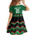 Kenya Cricket Custom Kid Short Sleeve Dress Green Lion Head with Kenyan Pattern - Wonder Print Shop