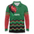 Kenya Cricket Custom Long Sleeve Polo Shirt Green Lion Head with Kenyan Pattern - Wonder Print Shop
