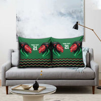 Kenya Cricket Custom Pillow Cover Green Lion Head with Kenyan Pattern - Wonder Print Shop