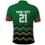 Kenya Cricket Custom Polo Shirt Green Lion Head with Kenyan Pattern - Wonder Print Shop