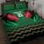 Kenya Cricket Custom Quilt Bed Set Green Lion Head with Kenyan Pattern - Wonder Print Shop