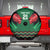 Kenya Cricket Custom Spare Tire Cover Green Lion Head with Kenyan Pattern - Wonder Print Shop