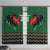 Kenya Cricket Custom Window Curtain Green Lion Head with Kenyan Pattern - Wonder Print Shop