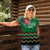 Kenya Cricket Custom Women Polo Shirt Green Lion Head with Kenyan Pattern - Wonder Print Shop