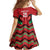 Kenya Cricket Custom Family Matching Long Sleeve Bodycon Dress and Hawaiian Shirt Red Lion Head with Kenyan Pattern - Wonder Print Shop