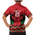 Kenya Cricket Custom Family Matching Mermaid Dress and Hawaiian Shirt Red Lion Head with Kenyan Pattern - Wonder Print Shop
