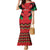 Kenya Cricket Custom Family Matching Mermaid Dress and Hawaiian Shirt Red Lion Head with Kenyan Pattern - Wonder Print Shop