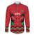 Kenya Cricket Custom Family Matching Off The Shoulder Long Sleeve Dress and Hawaiian Shirt Red Lion Head with Kenyan Pattern - Wonder Print Shop