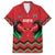 Kenya Cricket Custom Family Matching Puletasi and Hawaiian Shirt Red Lion Head with Kenyan Pattern - Wonder Print Shop