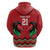 Kenya Cricket Custom Hoodie Red Lion Head with Kenyan Pattern - Wonder Print Shop