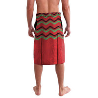 Kenya Cricket Custom Lavalava Red Lion Head with Kenyan Pattern - Wonder Print Shop