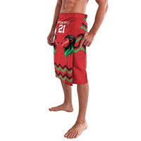Kenya Cricket Custom Lavalava Red Lion Head with Kenyan Pattern - Wonder Print Shop