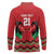 Kenya Cricket Custom Long Sleeve Polo Shirt Red Lion Head with Kenyan Pattern - Wonder Print Shop