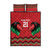 Kenya Cricket Custom Quilt Bed Set Red Lion Head with Kenyan Pattern - Wonder Print Shop