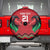 Kenya Cricket Custom Spare Tire Cover Red Lion Head with Kenyan Pattern - Wonder Print Shop