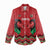 Kenya Cricket Custom Women Casual Shirt Red Lion Head with Kenyan Pattern - Wonder Print Shop