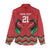 Kenya Cricket Custom Women Casual Shirt Red Lion Head with Kenyan Pattern - Wonder Print Shop