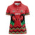 Kenya Cricket Custom Women Polo Shirt Red Lion Head with Kenyan Pattern - Wonder Print Shop