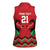 Kenya Cricket Custom Women Sleeveless Polo Shirt Red Lion Head with Kenyan Pattern - Wonder Print Shop