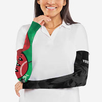 Personalized Kenya Maasai Shield Arm Sleeves Green Red Kenyan Lion Half Style - Wonder Print Shop