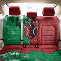 Personalized Kenya Maasai Shield Back Car Seat Cover Green Red Kenyan Lion Half Style - Wonder Print Shop