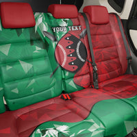 Personalized Kenya Maasai Shield Back Car Seat Cover Green Red Kenyan Lion Half Style - Wonder Print Shop