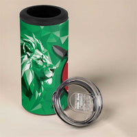 Personalized Kenya Maasai Shield 4 in 1 Can Cooler Tumbler Green Red Kenyan Lion Half Style - Wonder Print Shop
