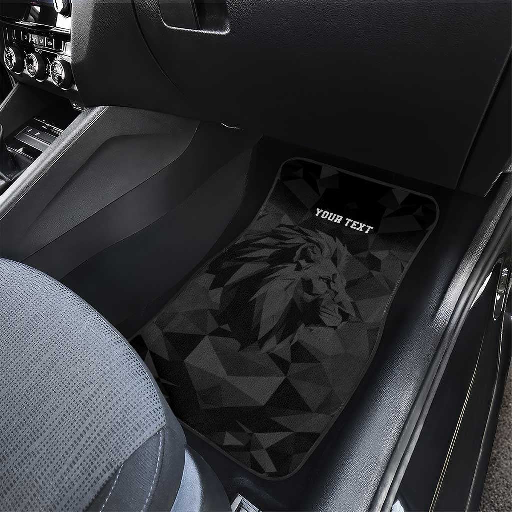Personalized Kenya Maasai Shield Car Mats Green Red Kenyan Lion Half Style - Wonder Print Shop