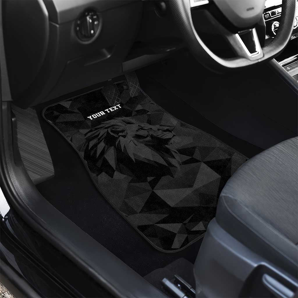 Personalized Kenya Maasai Shield Car Mats Green Red Kenyan Lion Half Style - Wonder Print Shop