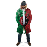 Personalized Kenya Maasai Shield Cloak Green Red Kenyan Lion Half Style - Wonder Print Shop