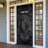 Personalized Kenya Maasai Shield Door Cover Green Red Kenyan Lion Half Style - Wonder Print Shop