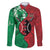 Personalized Kenya Maasai Shield Family Matching Long Sleeve Bodycon Dress and Hawaiian Shirt Green Red Kenyan Lion Half Style - Wonder Print Shop