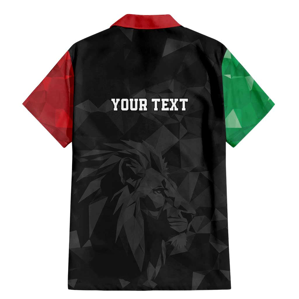 Personalized Kenya Maasai Shield Family Matching Mermaid Dress and Hawaiian Shirt Green Red Kenyan Lion Half Style - Wonder Print Shop