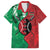Personalized Kenya Maasai Shield Family Matching Puletasi and Hawaiian Shirt Green Red Kenyan Lion Half Style - Wonder Print Shop