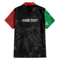 Personalized Kenya Maasai Shield Family Matching Short Sleeve Bodycon Dress and Hawaiian Shirt Green Red Kenyan Lion Half Style - Wonder Print Shop