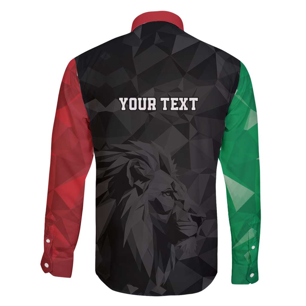 Personalized Kenya Maasai Shield Family Matching Tank Maxi Dress and Hawaiian Shirt Green Red Kenyan Lion Half Style - Wonder Print Shop