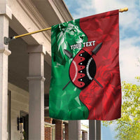 Personalized Kenya Maasai Shield Garden Flag Green Red Kenyan Lion Half Style - Wonder Print Shop