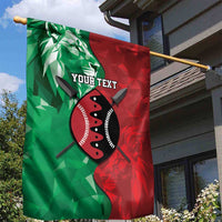Personalized Kenya Maasai Shield Garden Flag Green Red Kenyan Lion Half Style - Wonder Print Shop