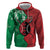 Personalized Kenya Maasai Shield Hoodie Green Red Kenyan Lion Half Style - Wonder Print Shop