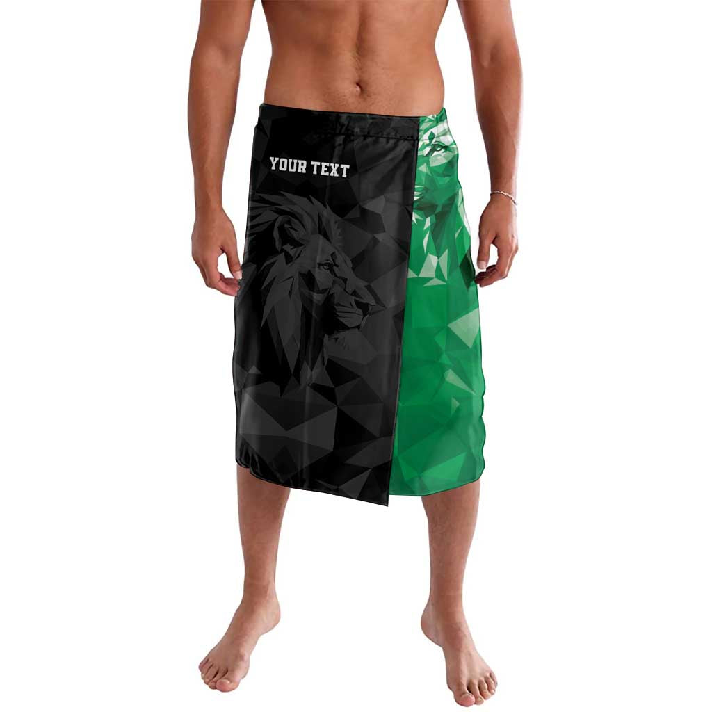 Personalized Kenya Maasai Shield Lavalava Green Red Kenyan Lion Half Style - Wonder Print Shop