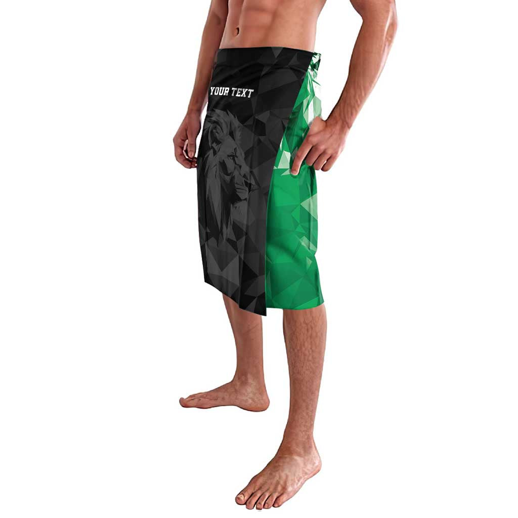 Personalized Kenya Maasai Shield Lavalava Green Red Kenyan Lion Half Style - Wonder Print Shop