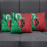 Personalized Kenya Maasai Shield Pillow Cover Green Red Kenyan Lion Half Style - Wonder Print Shop