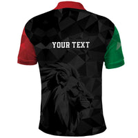 Personalized Kenya Maasai Shield Polo Shirt Green Red Kenyan Lion Half Style - Wonder Print Shop