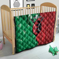 Personalized Kenya Maasai Shield Quilt Green Red Kenyan Lion Half Style - Wonder Print Shop