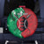 Personalized Kenya Maasai Shield Spare Tire Cover Green Red Kenyan Lion Half Style - Wonder Print Shop