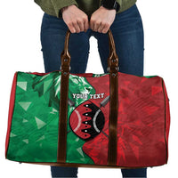 Personalized Kenya Maasai Shield Travel Bag Green Red Kenyan Lion Half Style - Wonder Print Shop