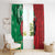 Personalized Kenya Maasai Shield Window Curtain Green Red Kenyan Lion Half Style - Wonder Print Shop