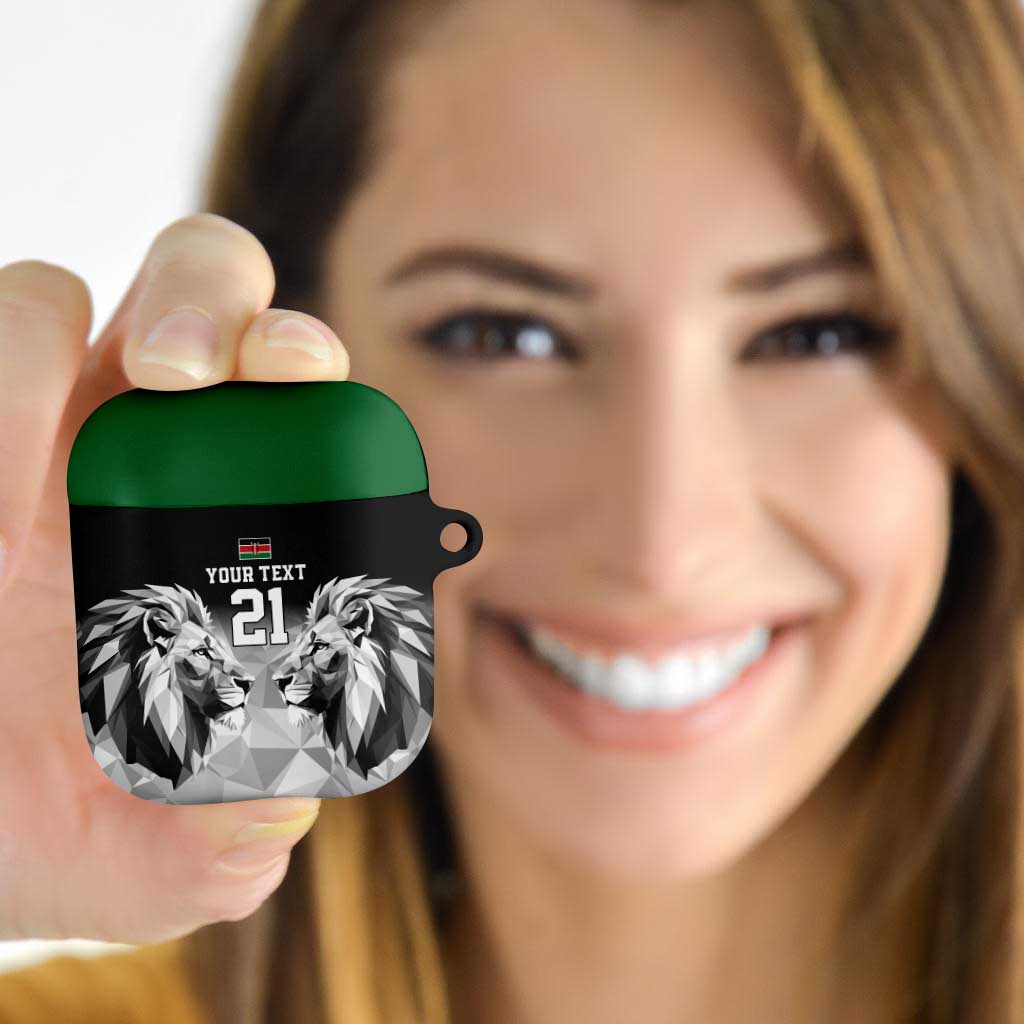 Kenya Rugby Custom AirPods Case Black Kenyan 22-23 Motif - Wonder Print Shop