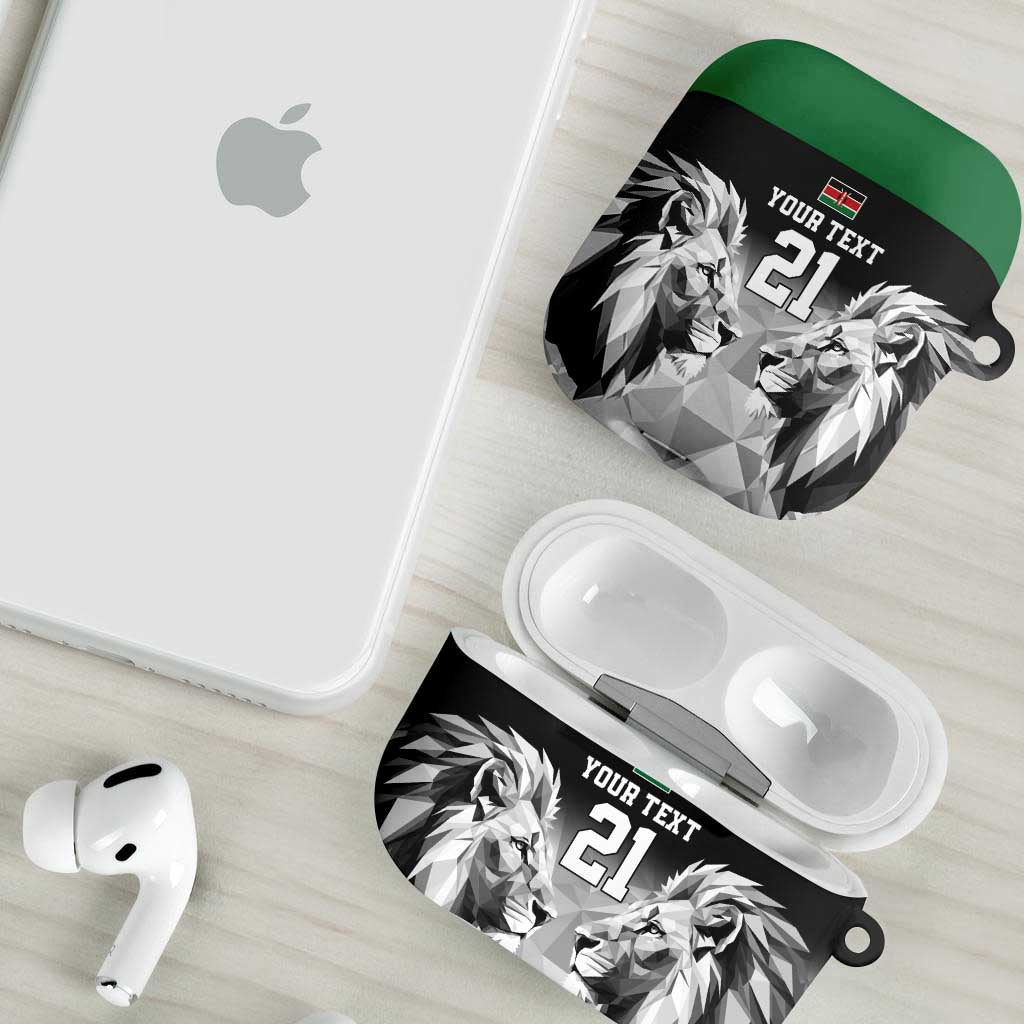 Kenya Rugby Custom AirPods Case Black Kenyan 22-23 Motif - Wonder Print Shop